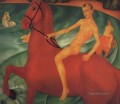赤い馬の水浴び 1912年 クズマ・ペトロフ・ヴォドキンのモダンなヌード